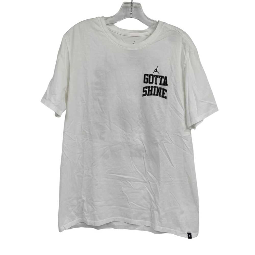 Jordan White Short Sleeve Basic T-Shirt | Size L